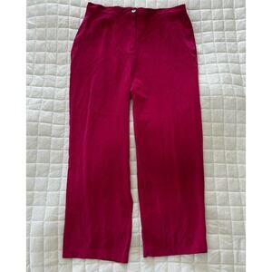 Vintage 90s NU INFLUENCE Womens Pants High Waisted Trousers Hot Pink Wide Leg L